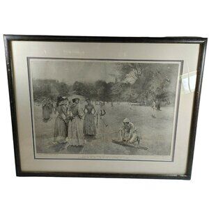 The North Meadows 1889 Harper and Brothers Signed By W. T. Smedley Wall Plaque A